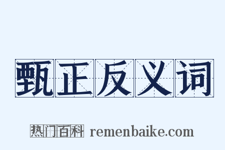 甄正反义词是什么意思的图片